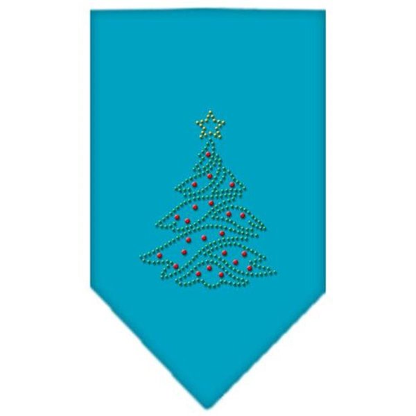 Unconditional Love Christmas Tree Rhinestone Bandana Turquoise Large UN788075